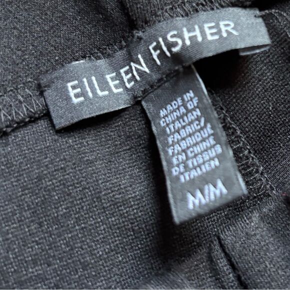 Eileen Fisher Pants Pull On Black Stretchy Womens Size Medium - Picture 6 of 6